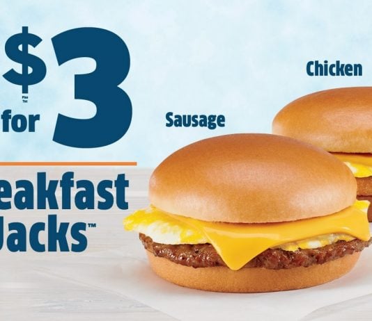 Jack In The Box Offers New Chicken Breakfast Jack As Part Of Its 2 For $3 Breakfast Jacks Deal Jack In The Box Offers New Chicken Breakfast Jack As Part Of Its 2 For $3 Breakfast Jacks Deal