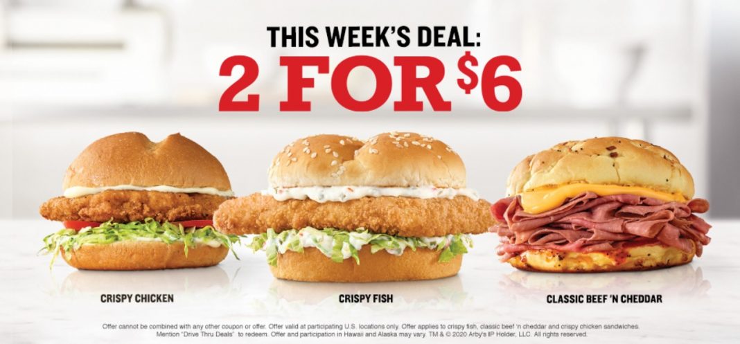 Arby's Offers 2 Sandwiches For $6 As Part Of New Drive Thru Deals ...
