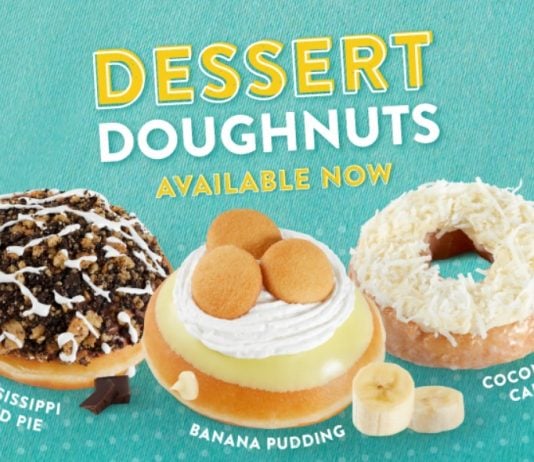 Krispy Kreme Adds Banana Pudding, Coconut Cake, And Mississippi Mud Pie As Part Of New Dessert Doughnuts Menu Krispy Kreme Adds Banana Pudding, Coconut Cake, And Mississippi Mud Pie As Part Of New Dessert Doughnuts Menu