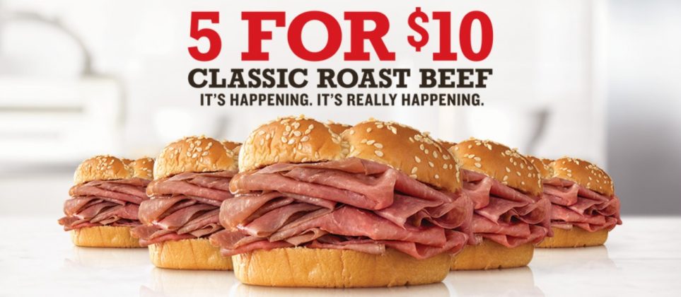 Arby's 5 For $10 Classic Roast Beef Sandwiches Deal Is Back - The Fast ...