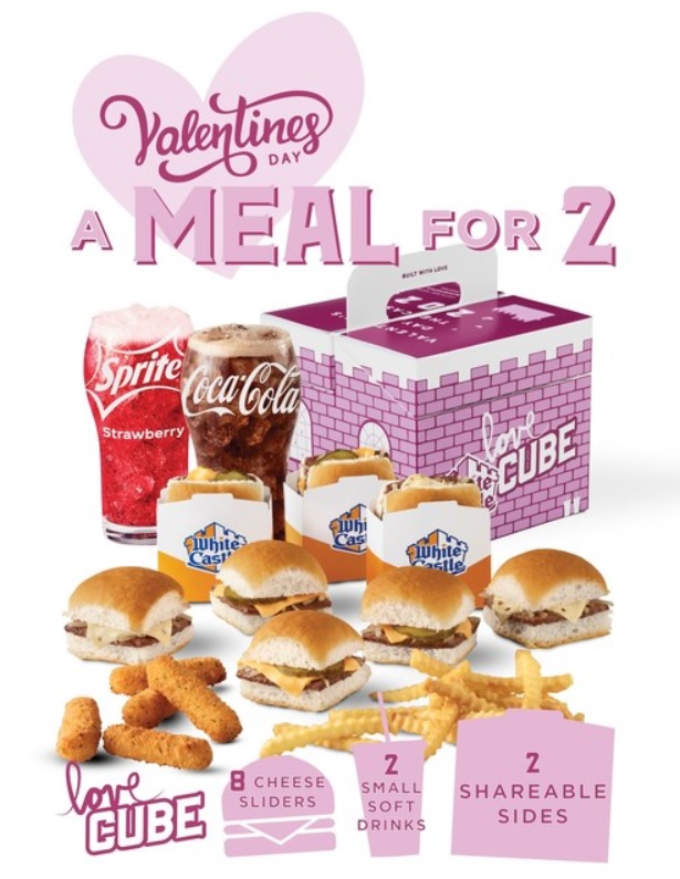 White Castle Unveils New Love Cube Meal For Two And New Strawberry Swirl Cheesecake Dessert-On-A-Stick White Castle Unveils New Love Cube Meal For Two And New Strawberry Swirl Cheesecake Dessert-On-A-Stick