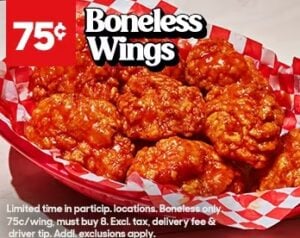 Pizza Hut Launches New 75-Cent Boneless Wings Deal - The Fast Food Post