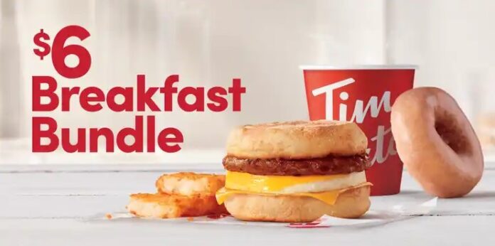 Tim Hortons Rolls Out New $6 Breakfast Bundle