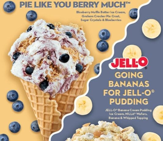 Cold Stone Creamery Introduces New Jell-O Banana Cream Pudding Ice Cream Alongside Returning Blueberry Muffin Batter Ice Cream Cold Stone Creamery Introduces New Jell-O Banana Cream Pudding Ice Cream Alongside Returning Blueberry Muffin Batter Ice Cream