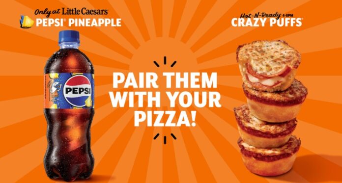 Little Caesars Offers Pepsi Pineapple In New 20-Ounce Bottle With Crazy Puffs For $4.99