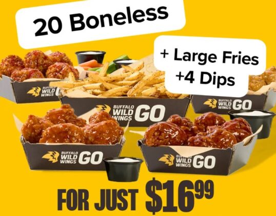 20 Boneless Wings Buffalo Wild Wings