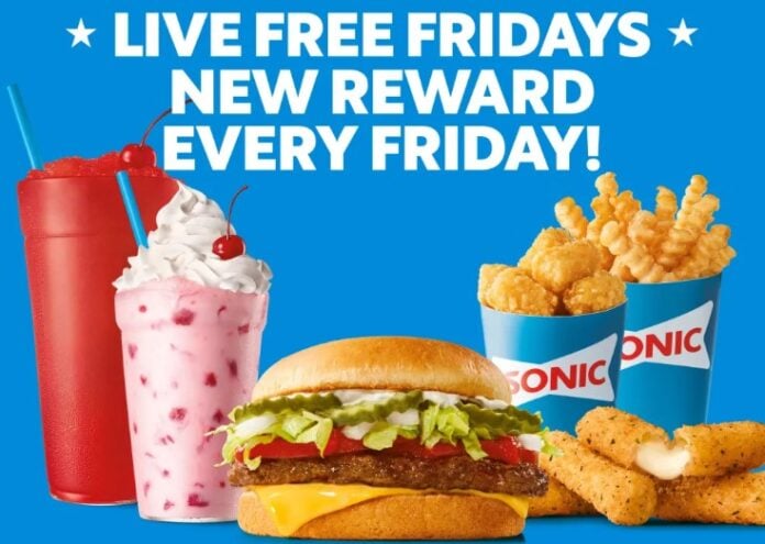 Sonic Launches 'Live Free Fridays' Featuring Free Food and Drinks