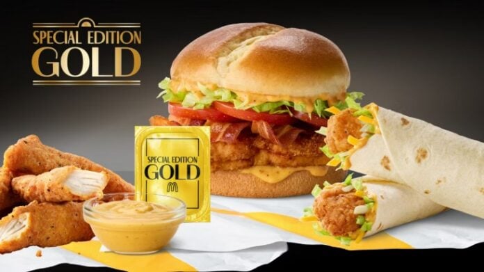 McDonald's Launches New Bacon Special Edition Gold McCrispy and Special Edition Gold Snack Wrap