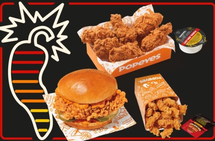 Popeyes Partners With Hot Ones for New Menu Featuring Smokin' Rojo Sandwich, Sizzlin' Sriracha Dippers, Darin' Dab Ghost Wings, and More