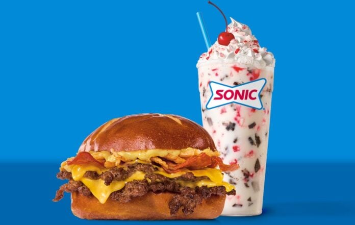 Sonic Unveils New Pretzel Bacon Smasher and Peppermint Brownie Bark Shake