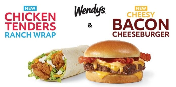 Wendy's Unveils New Cheesy Bacon Cheeseburger and Chicken Tenders Ranch Wrap
