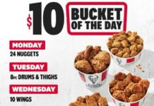 KFC Launches Bucket of the Day Deals Lineup Alongside Honey Chili Crisp and Jalapeño Ranch Sauces KFC Launches Bucket of the Day Deals Lineup Alongside Honey Chili Crisp and Jalapeño Ranch Sauces