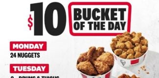 KFC Launches Bucket of the Day Deals Lineup Alongside Honey Chili Crisp and Jalapeño Ranch Sauces KFC Launches Bucket of the Day Deals Lineup Alongside Honey Chili Crisp and Jalapeño Ranch Sauces