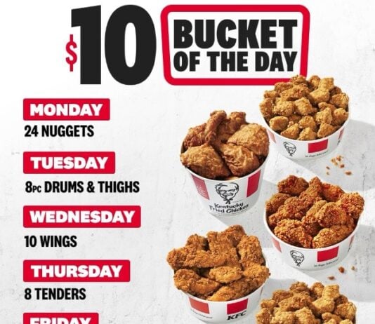 KFC Launches Bucket of the Day Deals Lineup Alongside Honey Chili Crisp and Jalapeño Ranch Sauces KFC Launches Bucket of the Day Deals Lineup Alongside Honey Chili Crisp and Jalapeño Ranch Sauces