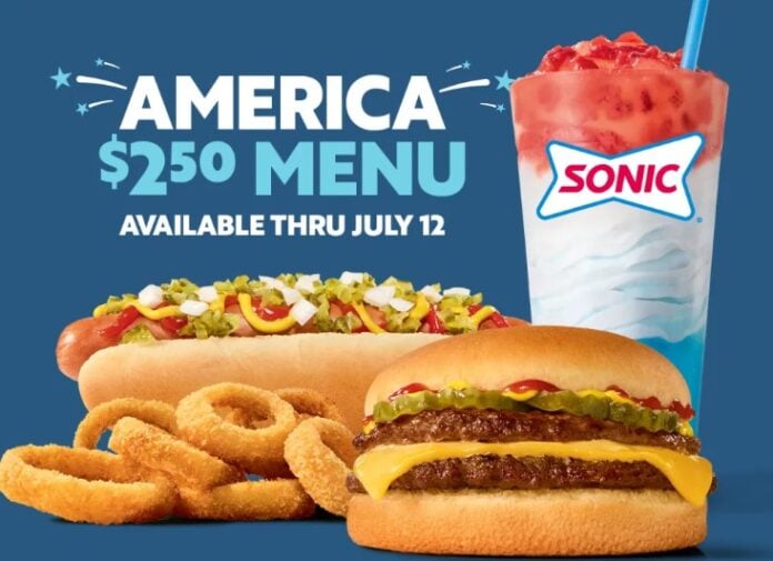 Sonic Launches New America $2.50 Menu Sonic Launches New America $2.50 Menu