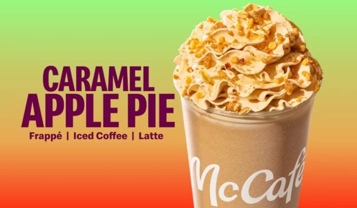 McDonald's Introduces New Caramel Apple Pie Iced Coffee, Caramel Apple Pie Frappé, Caramel Apple Pie Latte, and Red Bull Dragonberry Energizer McDonald's Introduces New Caramel Apple Pie Iced Coffee, Caramel Apple Pie Frappé, Caramel Apple Pie Latte, and Red Bull Dragonberry Energizer