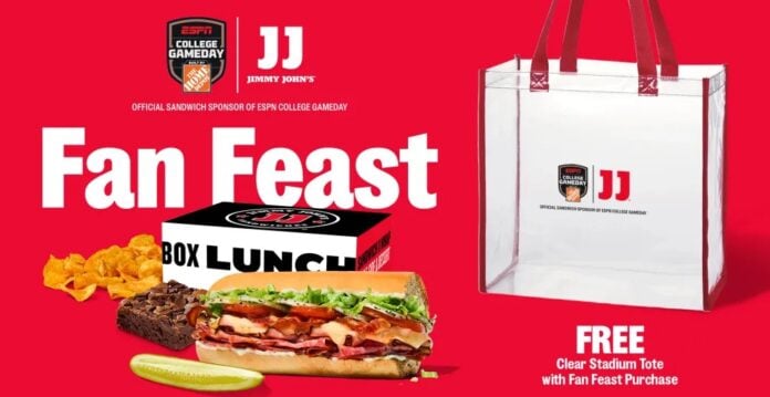 Jimmy John's Launches Fan Feast Combo for College Football Season Jimmy John's Launches Fan Feast Combo for College Football Season